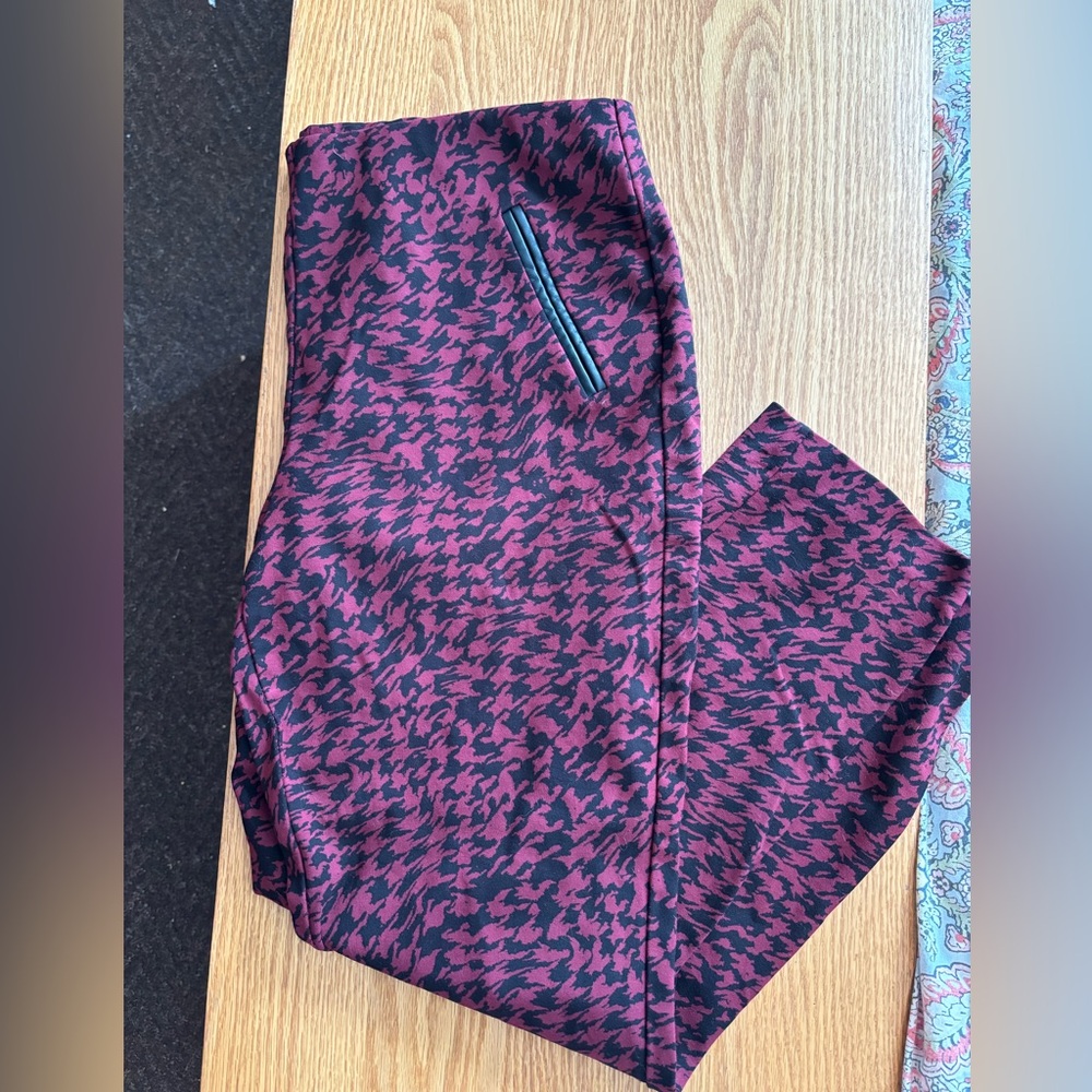 Chico's Red and Black Ankle Pants